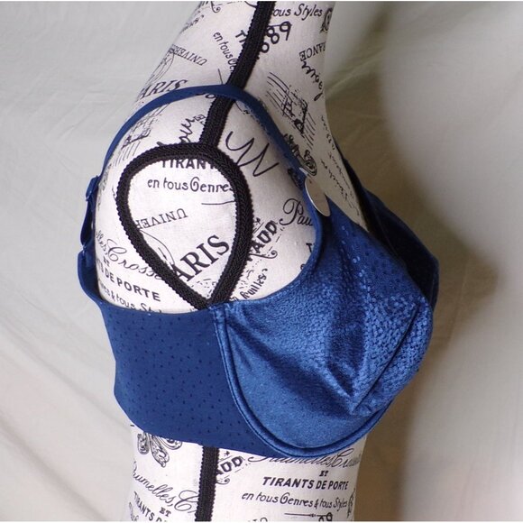 🆕WACOAL Back Appeal Non-padded Underwire Bra 38G Navy Blue #855303 - Picture 6 of 7